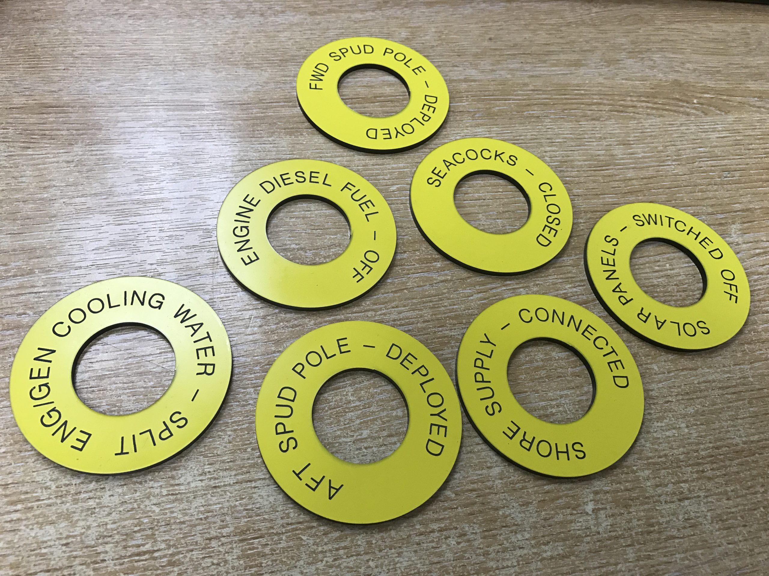 Circle valve labels