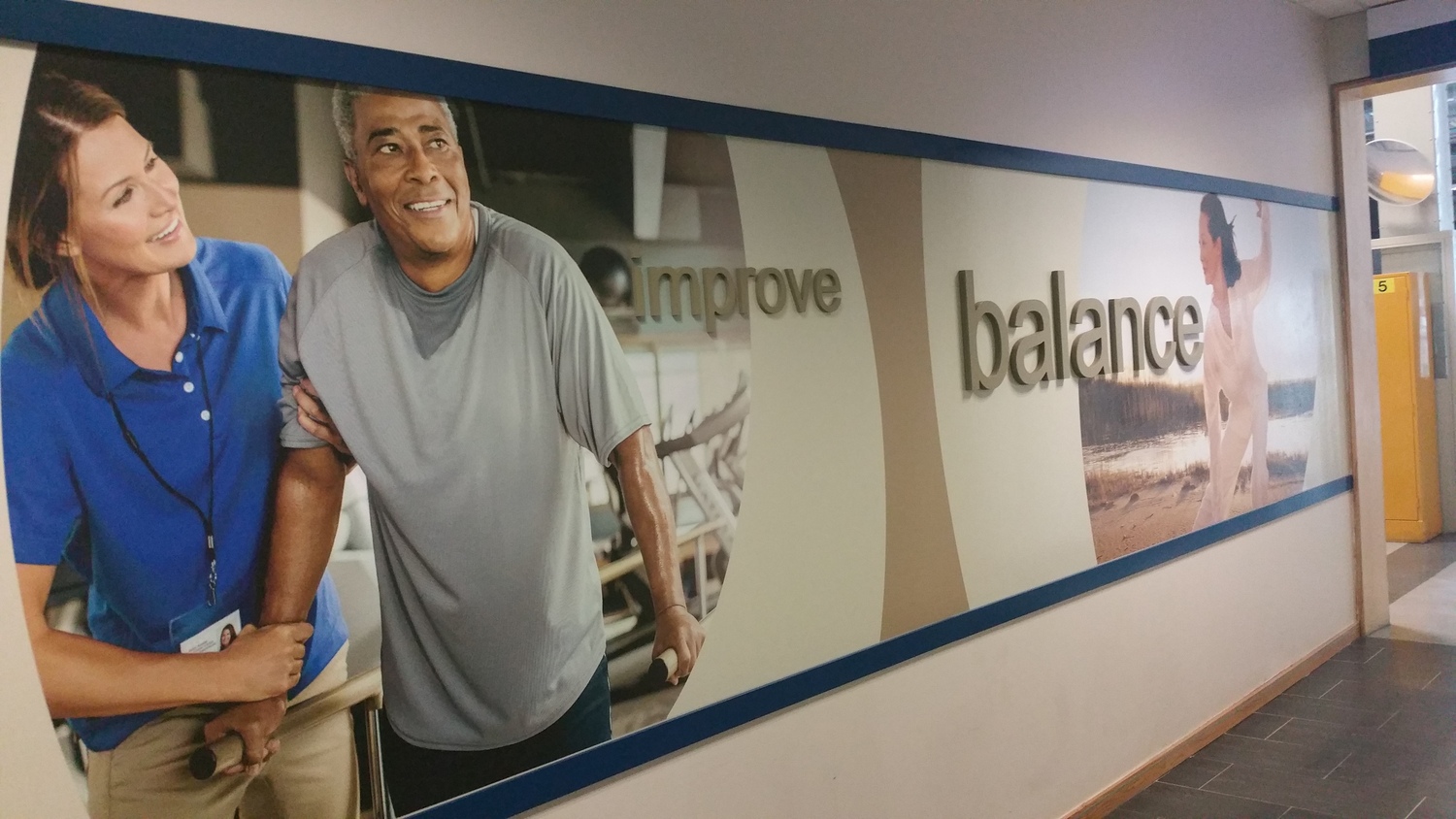 Wall with raised letters